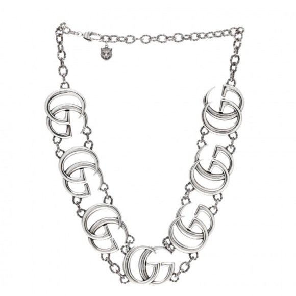 Authentic Gucci Runway Logo GG Sterling Silver Adjustable Necklace - Picture 2 of 13